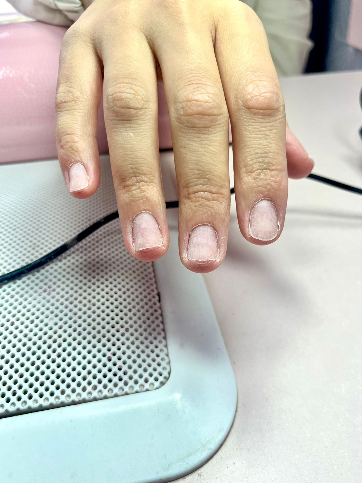 Transformação Diamond Nails — antes
