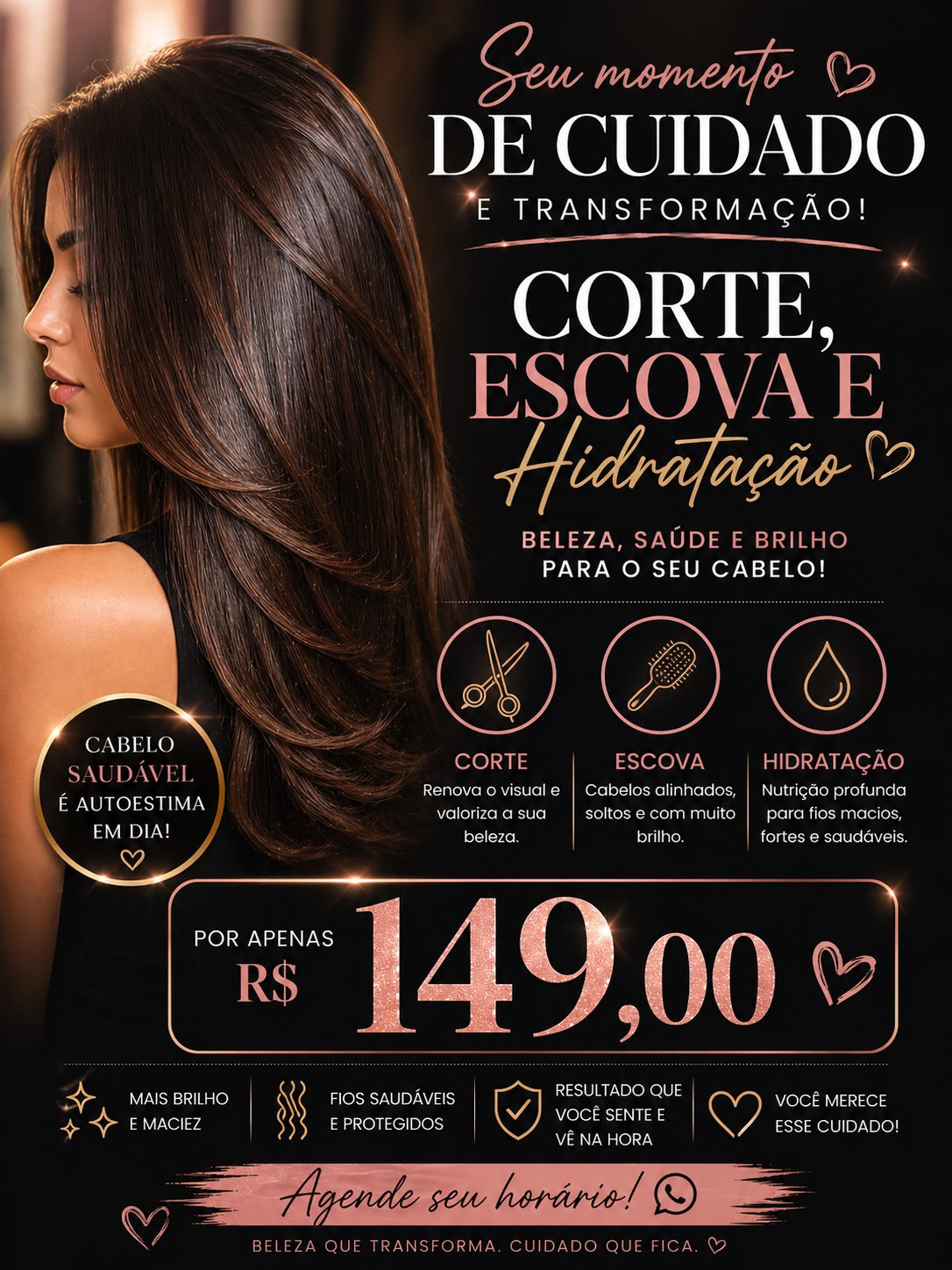 Corte, Escova e Hidratação